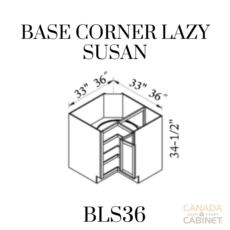 Modern White Base Lazy Susan Cabinet 36