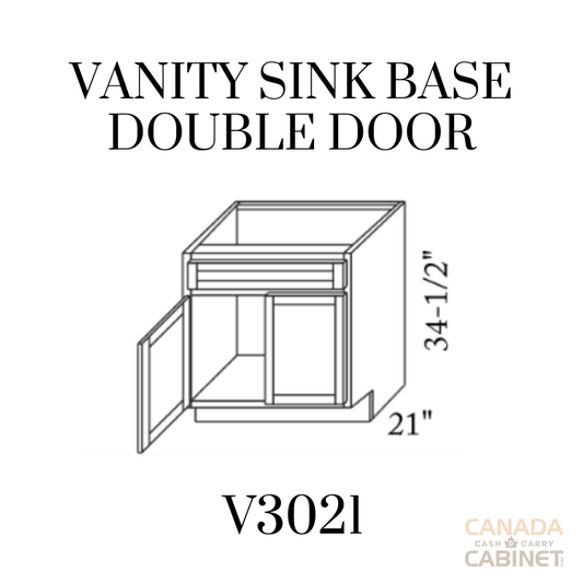 High Gloss Vanity Cabinet 30 inches wide 21 inches deep 34.5 inches tall with White box and High Gloss doors
