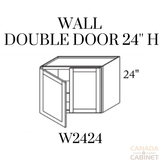 High Gloss Wall Cabinet 24 inches wide 12 inches deep 24 inches tall with White box and High Gloss doors