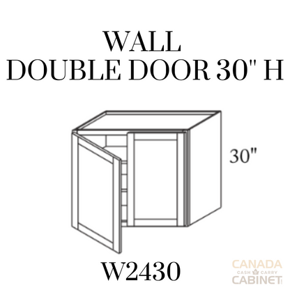 High Gloss Wall Cabinet 24 inches wide 12 inches deep 30 inches tall with White box and High Gloss doors