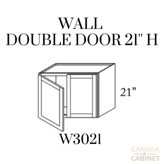 Modern White Wall Cabinet 30 inches wide 12 inches deep 21 inches tall with White box and Modern White doors