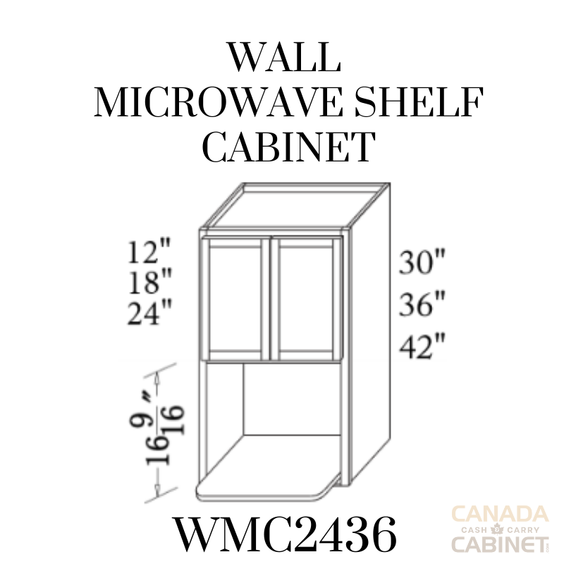 Modern White Wall Microwave Cabinet 24 inches wide 12 inches deep 36 inches tall with White box and Modern White doors